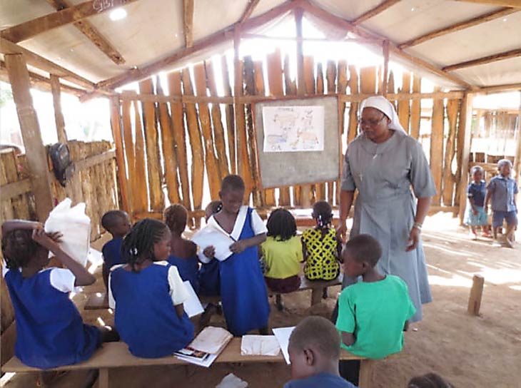 African school classroom of children