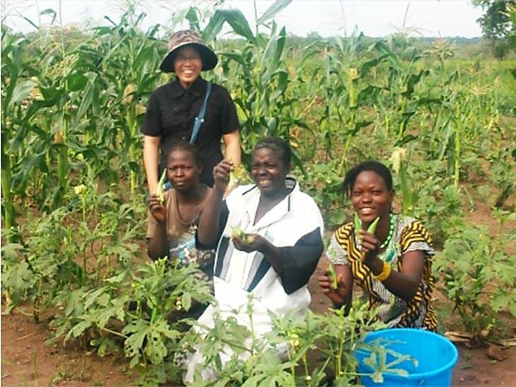 South Sudan women working on farm