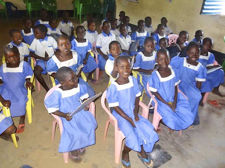 South Sudanese kids in school