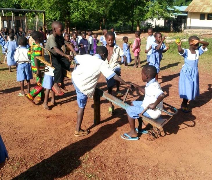 South Sudan kids on playground