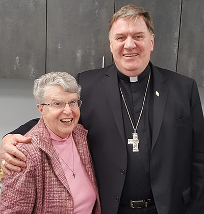 Sister Joan with Cardinal Joseph Tobin